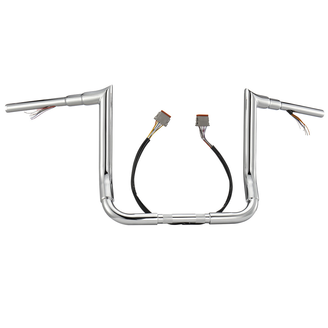 For Harley Touring 1996-2006 1.5 Inch Meathook Pre-wired Handlebars