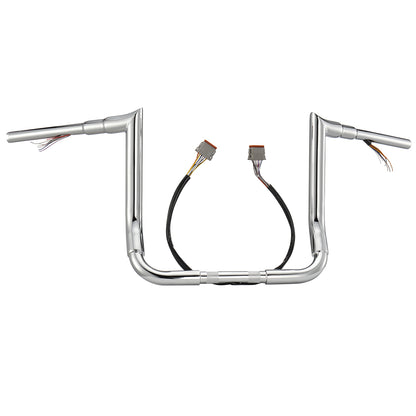 For Harley Touring 1996-2006 1.5 Inch Meathook Pre-wired Handlebars