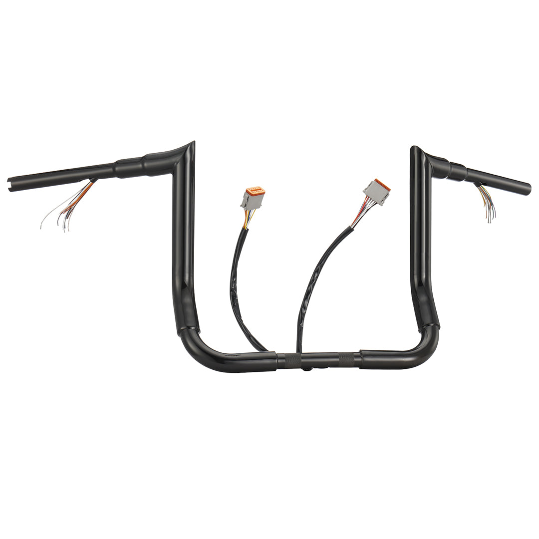 For Harley Touring 1996-2006 1.5 Inch Meathook Pre-wired Handlebars