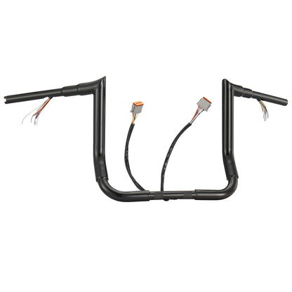 For Harley Touring 1996-2006 1.5 Inch Meathook Pre-wired Handlebars