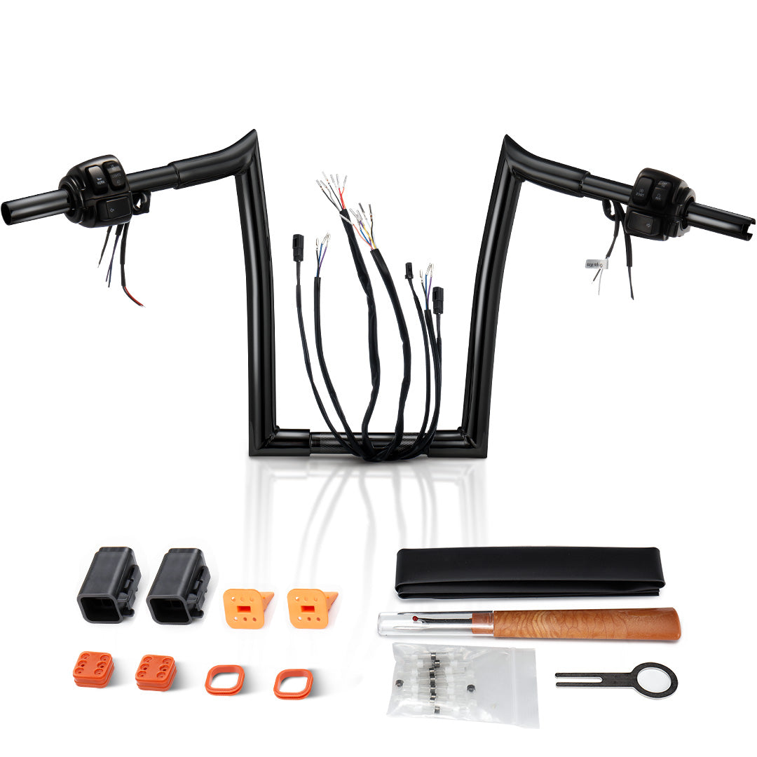 For Harley 1996-2006 Pre-wired Handlebar with Switch Control Kit