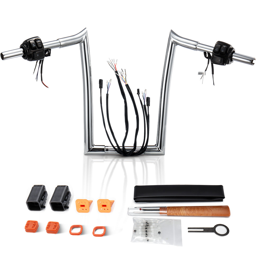 For Harley 1996-2006 Pre-wired Handlebar with Switch Control Kit