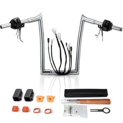 For Harley 1996-2006 Pre-wired Handlebar with Switch Control Kit
