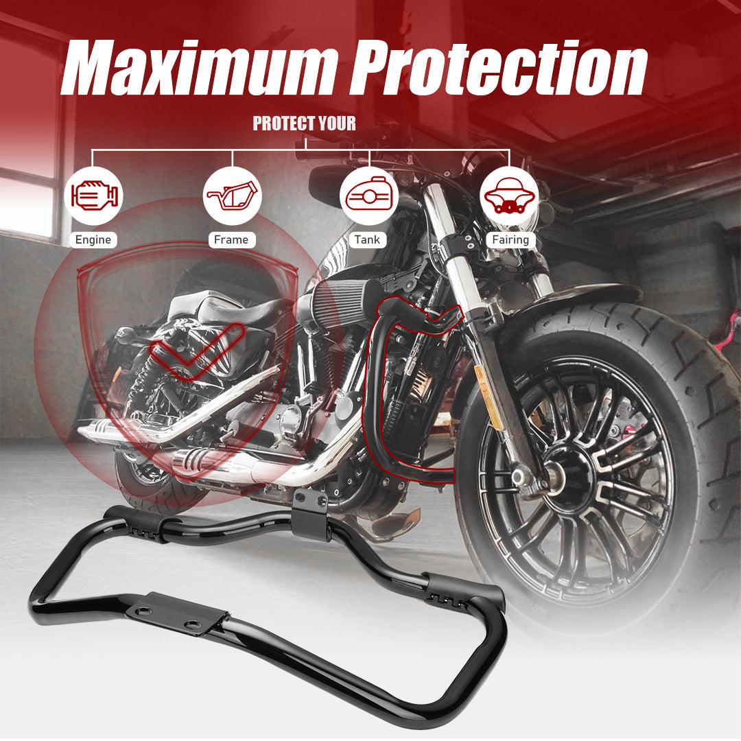For Harley 2004-Later Sportster 1.25 inch Mustache Crash Bar
