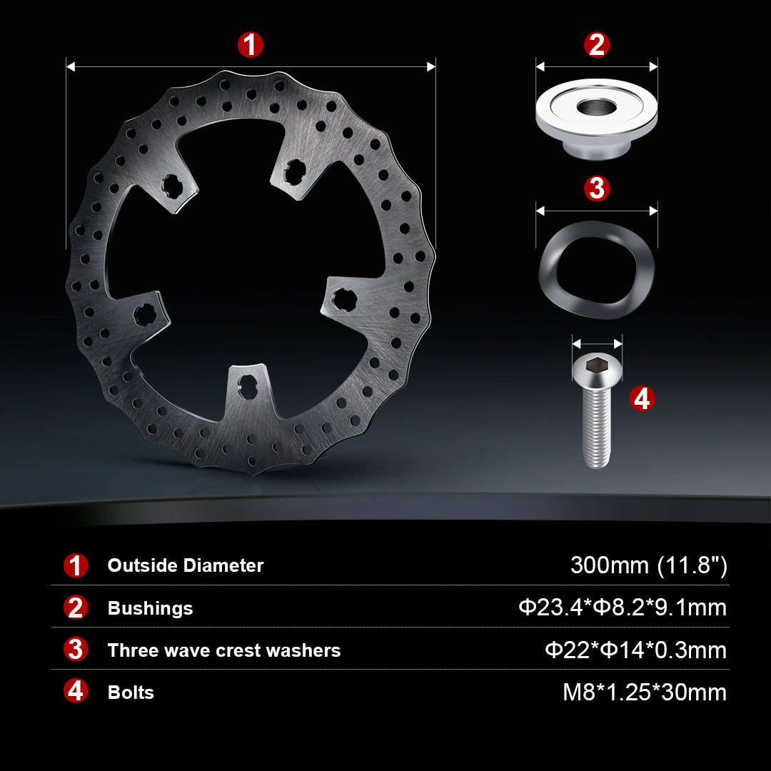 For Harley 2009-Later Touring models 11.8 Inch Front Brake Disc Rotors
