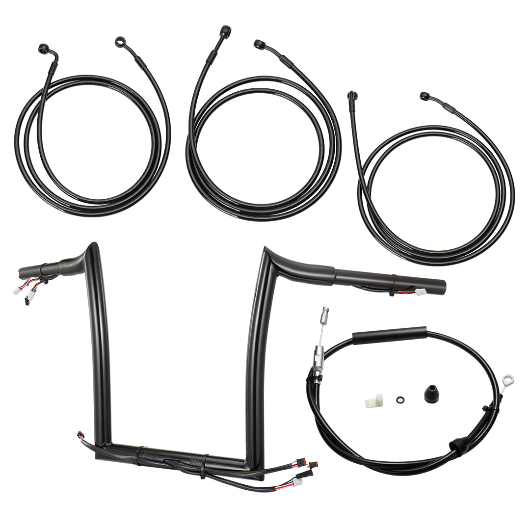 For Harley Road Glide 2021-2023 ABS Model Prewired Handlebars with Cable Kit