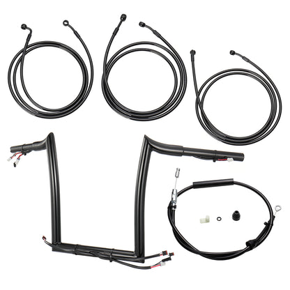 For Harley Road Glide 2021-2023 ABS Model Prewired Handlebars with Cable Kit