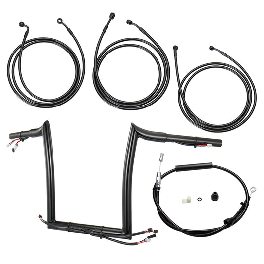 For Harley Road Glide 2021-2023 ABS Model Prewired Handlebars with Cable Kit