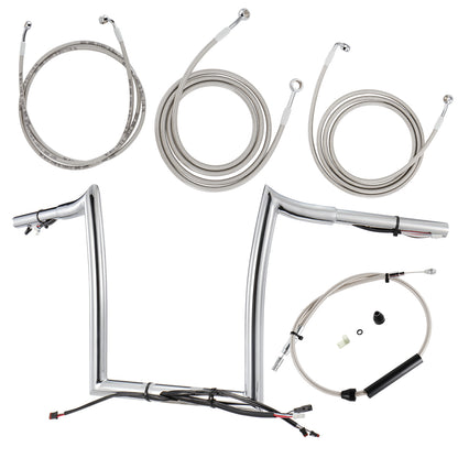 For Harley Road Glide 2021-2023 ABS Model Prewired Handlebars with Cable Kit