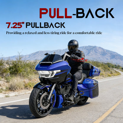 For Harley Road Glide 2023-Later Meathook Prewired Handlebars with CAN-Bus & TBW Wires
