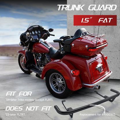 Trunk Guard Rear Bumper Crash Bar Protector for 2009-Later Harley Touring