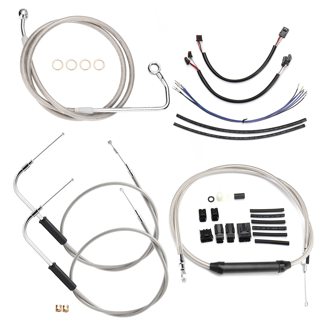 For Harley Softail 2011-2015 12/14/16 Inch Extended Cable Kits with ABS