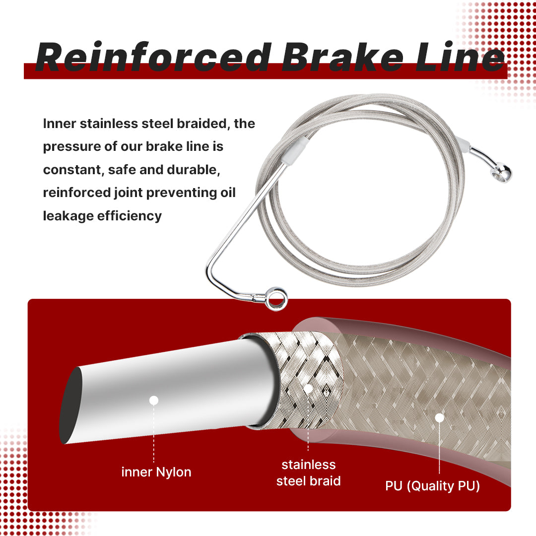 For Harley Softail 2011-2015 12/14/16 Inch Extended Cable Kits with ABS