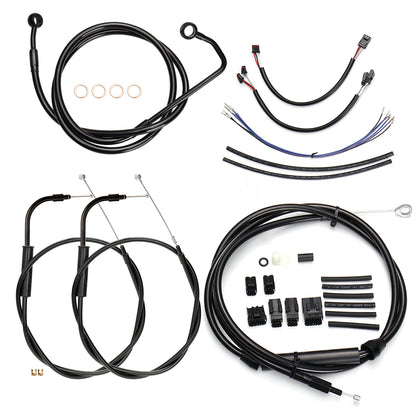 For Harley Softail 2011-2015 12/14/16 Inch Extended Cable Kits with ABS