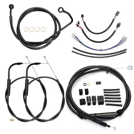 For Harley Softail 2011-2015 12/14/16 Inch Extended Cable Kits with ABS