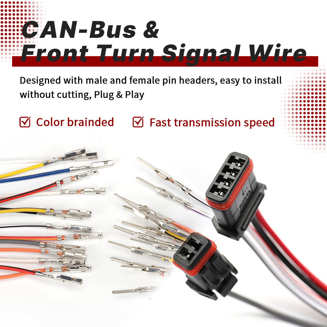 For Harley Softail 2016-2017 Extended Cable Kit with Throttle Clutch Brake Line CAN-Bus Front Turn Signal Wires fit ABS Models