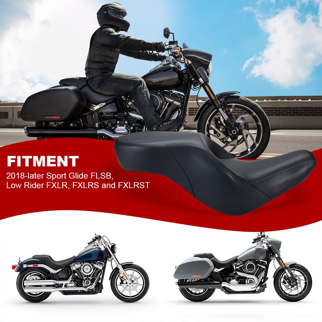 For Harley Softail 2018-Later One-Piece Driver Passenger Seat