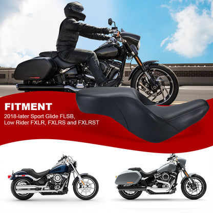 For Harley Softail 2018-Later One-Piece Driver Passenger Seat