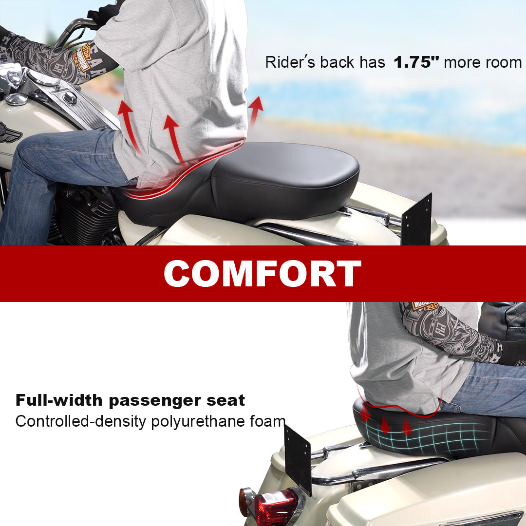 For Harley Softail 2018-Later One-Piece Driver Passenger Seat