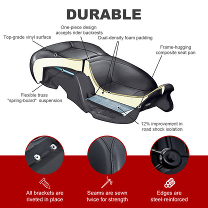 For Harley Softail 2018-Later One-Piece Driver Passenger Seat