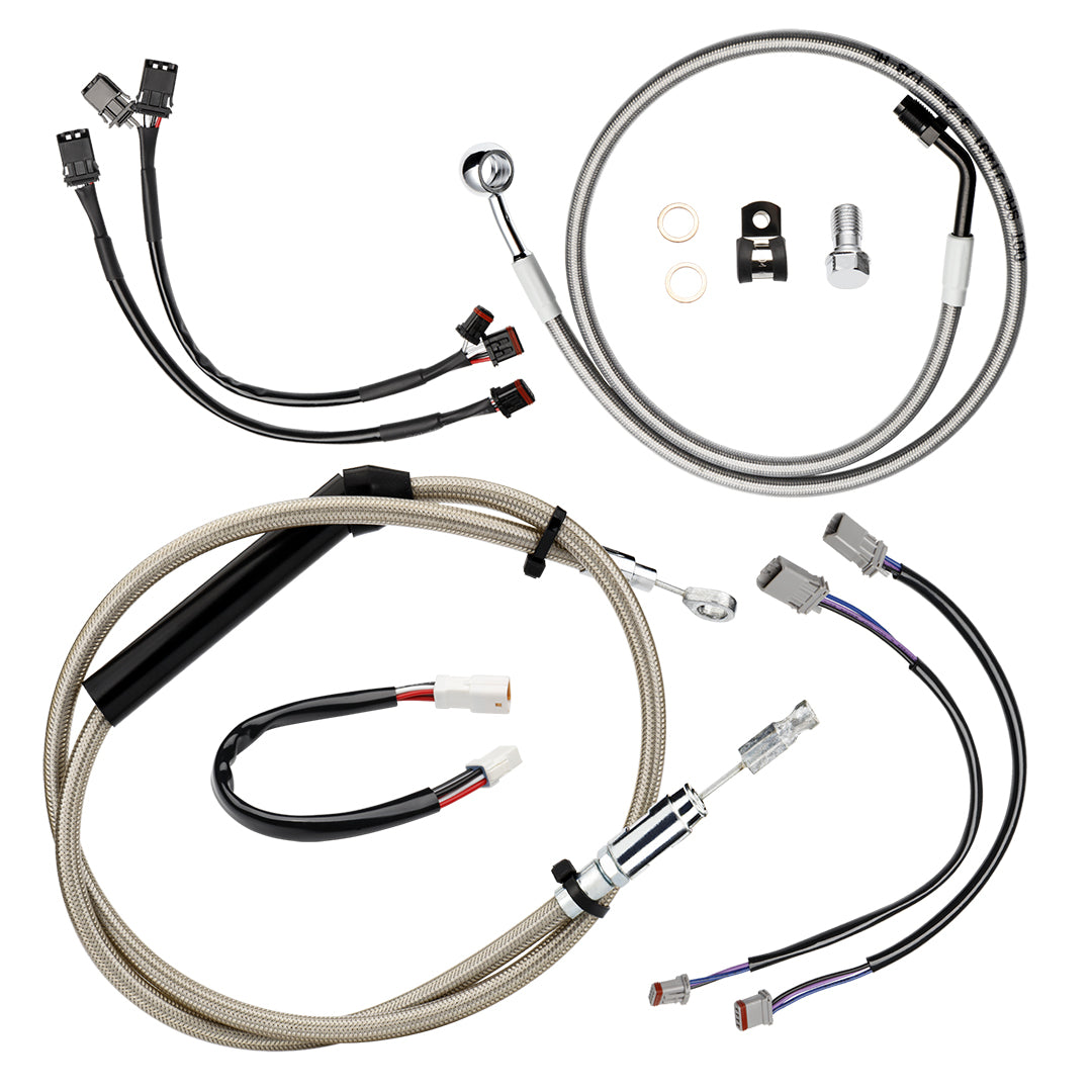 For Harley Softail 2020-2025 Cable Extension Kit with Clutch Brake Line Electronic Throttle TBW CAN-Bus Wire