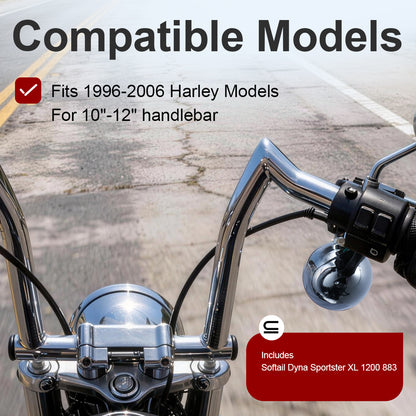 For Harley Softail Dyna Sportster 1996-2006 Handlebar Switch Wiring Extension Harness Kit