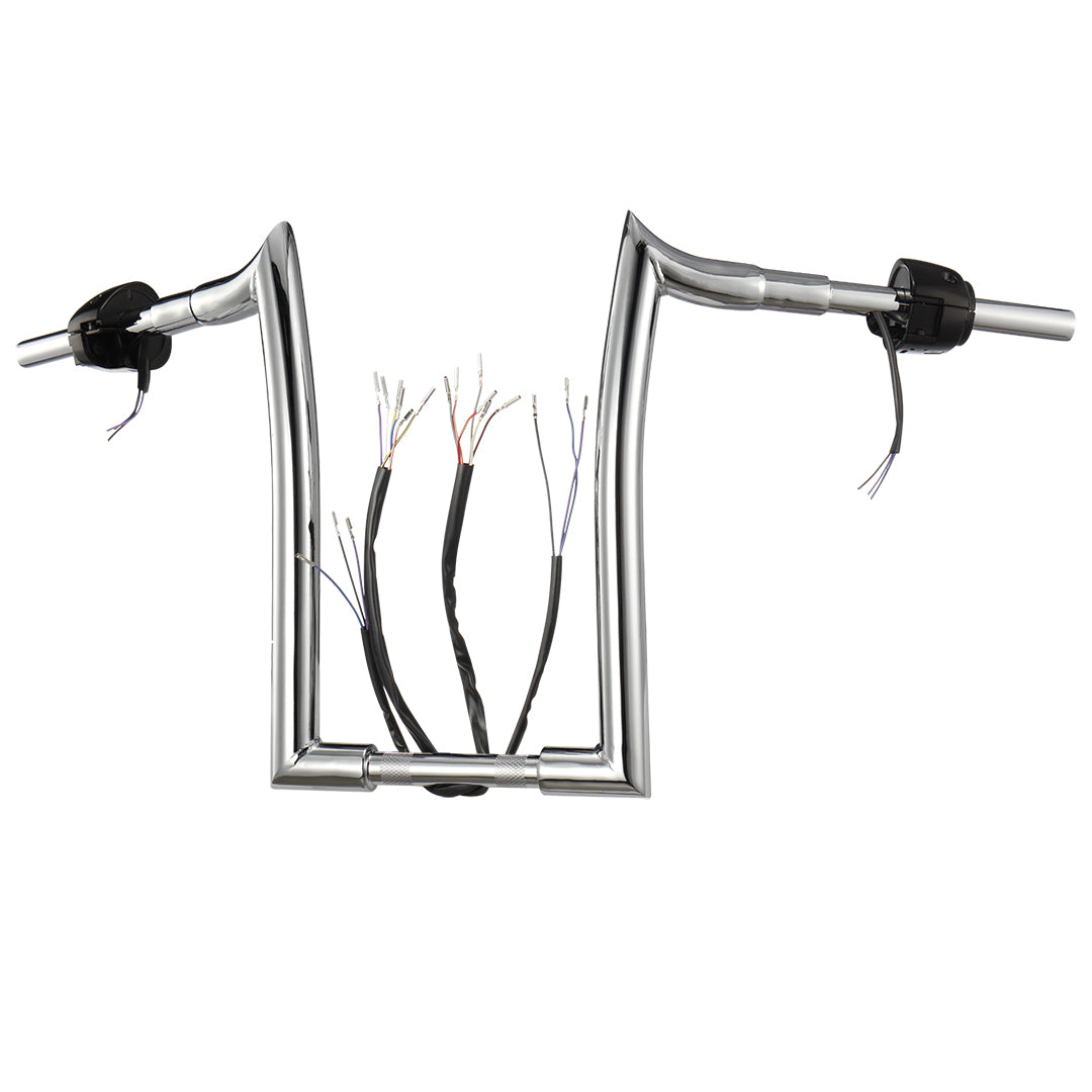 For Harley Softail/Dyna/Sportster/Road King 1996-2006 Meathook Prewired Handlebars