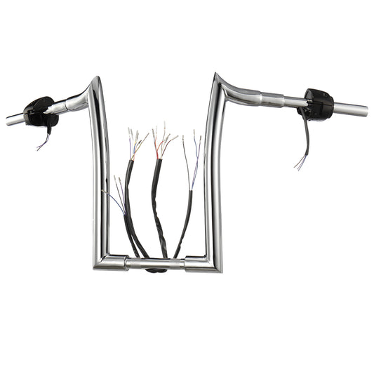 For Harley Softail/Dyna/Sportster/Road King 1996-2006 Meathook Prewired Handlebars