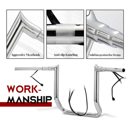 For Harley Street Glide 2023-Later Prewired Handlebars with CAN-Bus & TBW Wire