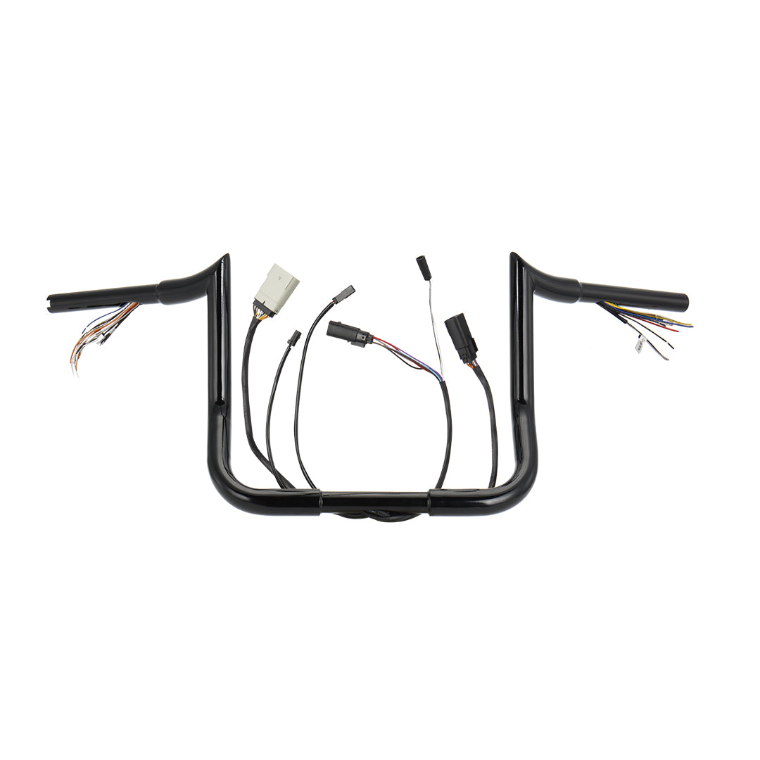 For Harley Touring 2008-2013 Meathook 1.25 Inch Fat Pre-wried Handlebars with CAN-Bus/TBW