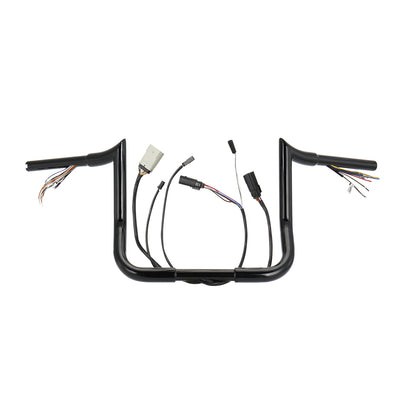 For Harley Touring 2008-2013 Meathook 1.25 Inch Fat Pre-wried Handlebars with CAN-Bus/TBW