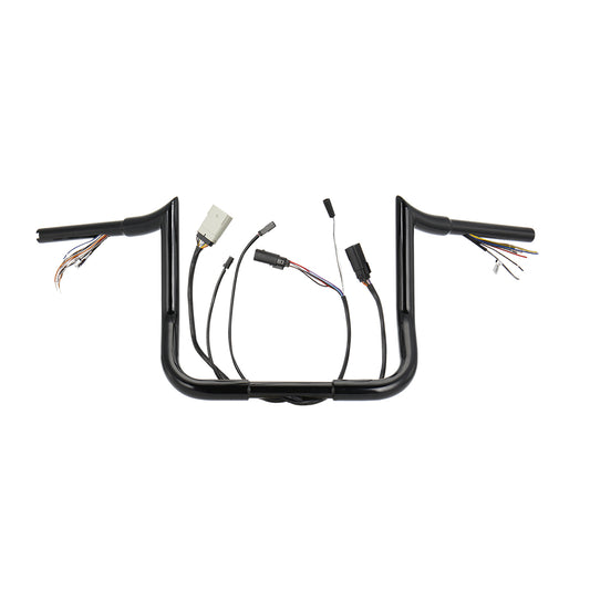For Harley Touring 2008-2013 Meathook 1.25 Inch Fat Pre-wried Handlebars with CAN-Bus/TBW