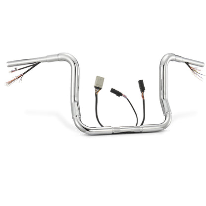 For Harley Touring 2008-2013 Prewired Bagger Handlebars with CAN-Bus Wire and TBW