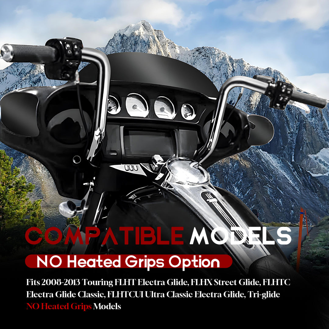 For Harley Touring 2008-2013 Prewired Bagger Handlebars with CAN-Bus Wire and TBW