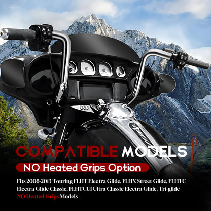 For Harley Touring 2008-2013 Prewired Bagger Handlebars with CAN-Bus Wire and TBW