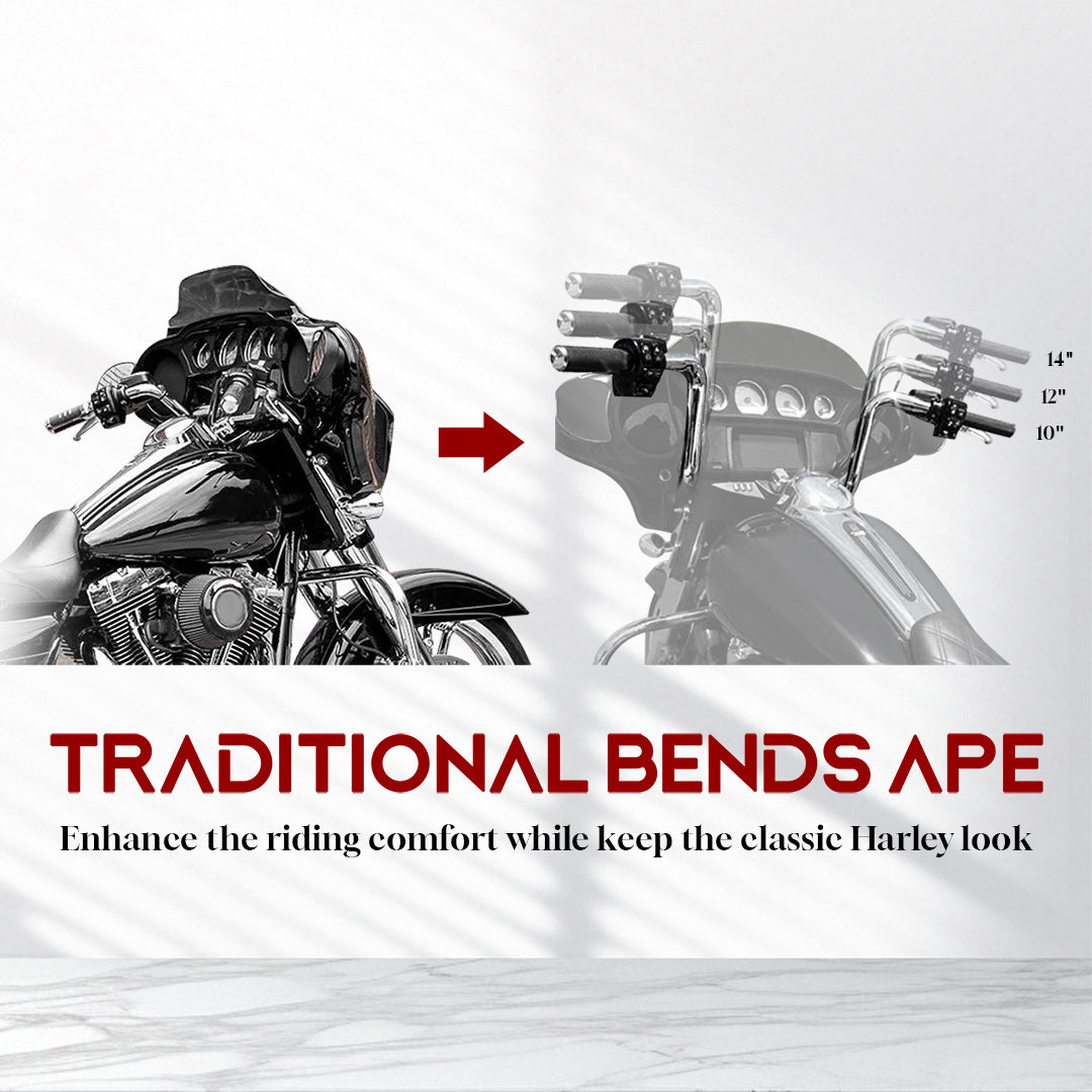 For Harley Touring 2008-2013 Prewired Bagger Handlebars with CAN-Bus Wire and TBW