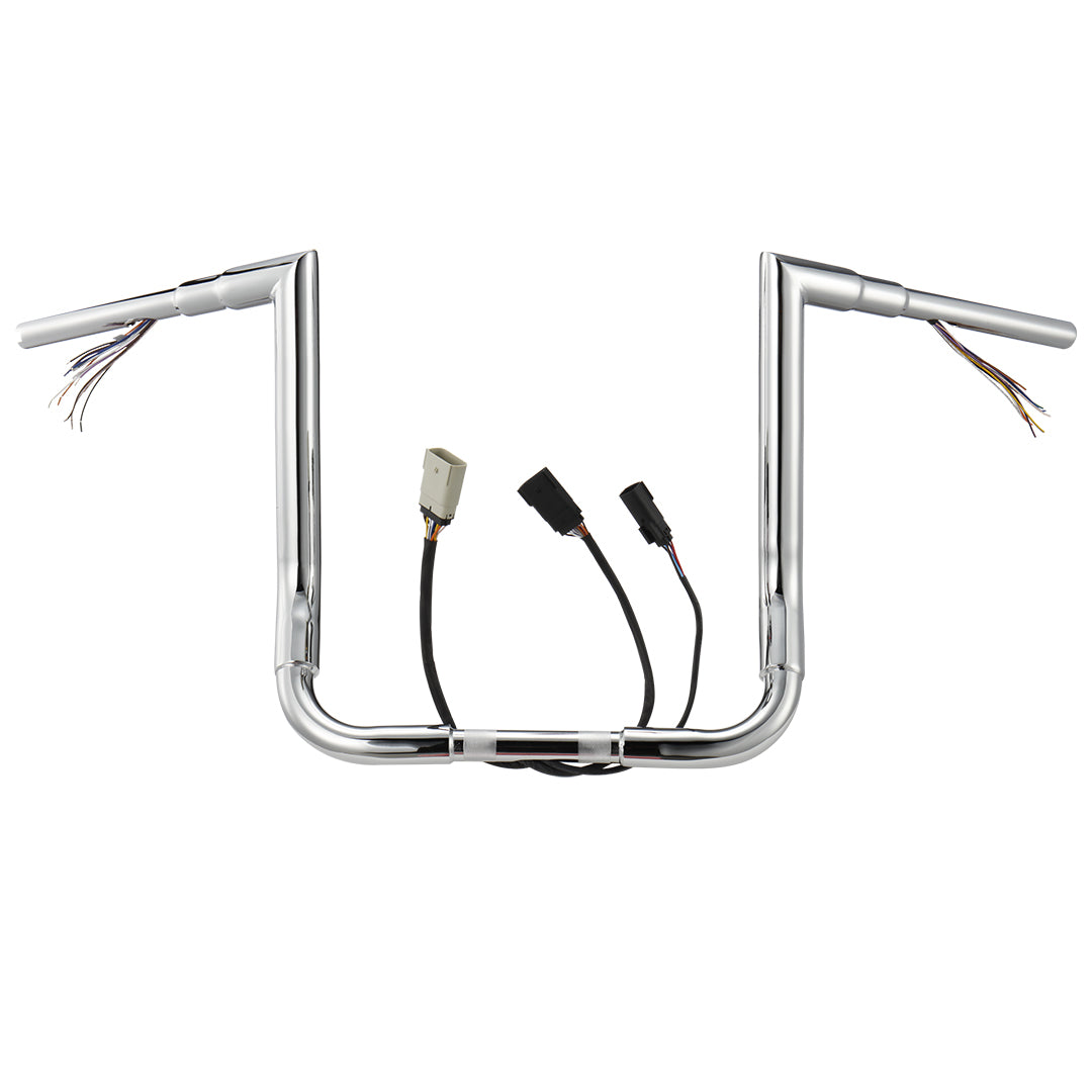 For Harley Touring 2008-2013 Right-angle Prewired Handlebars with CAN-Bus Wire and TBW