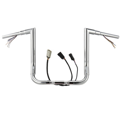 For Harley Touring 2008-2013 Right-angle Prewired Handlebars with CAN-Bus Wire and TBW