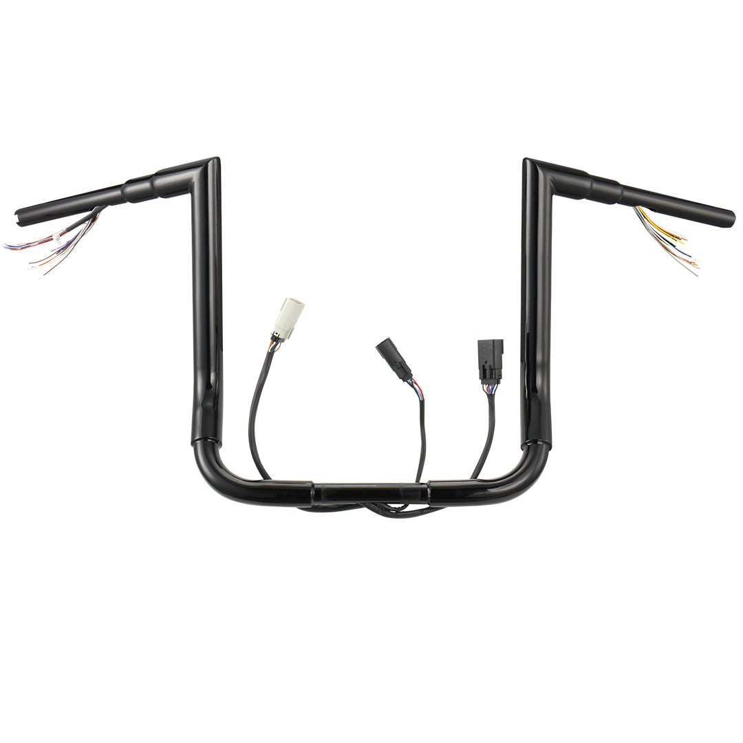 For Harley Touring 2008-2013 Right-angle Prewired Handlebars with CAN-Bus Wire and TBW