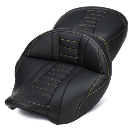 For Harley Touring 2008-2023 One-Piece Driver Passenger Seat
