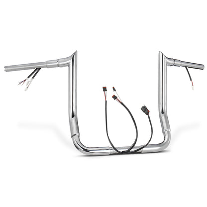 For Harley Touring 2014-2015 Prewired Handlebars 1.5 Inch Fat Ape Hangers