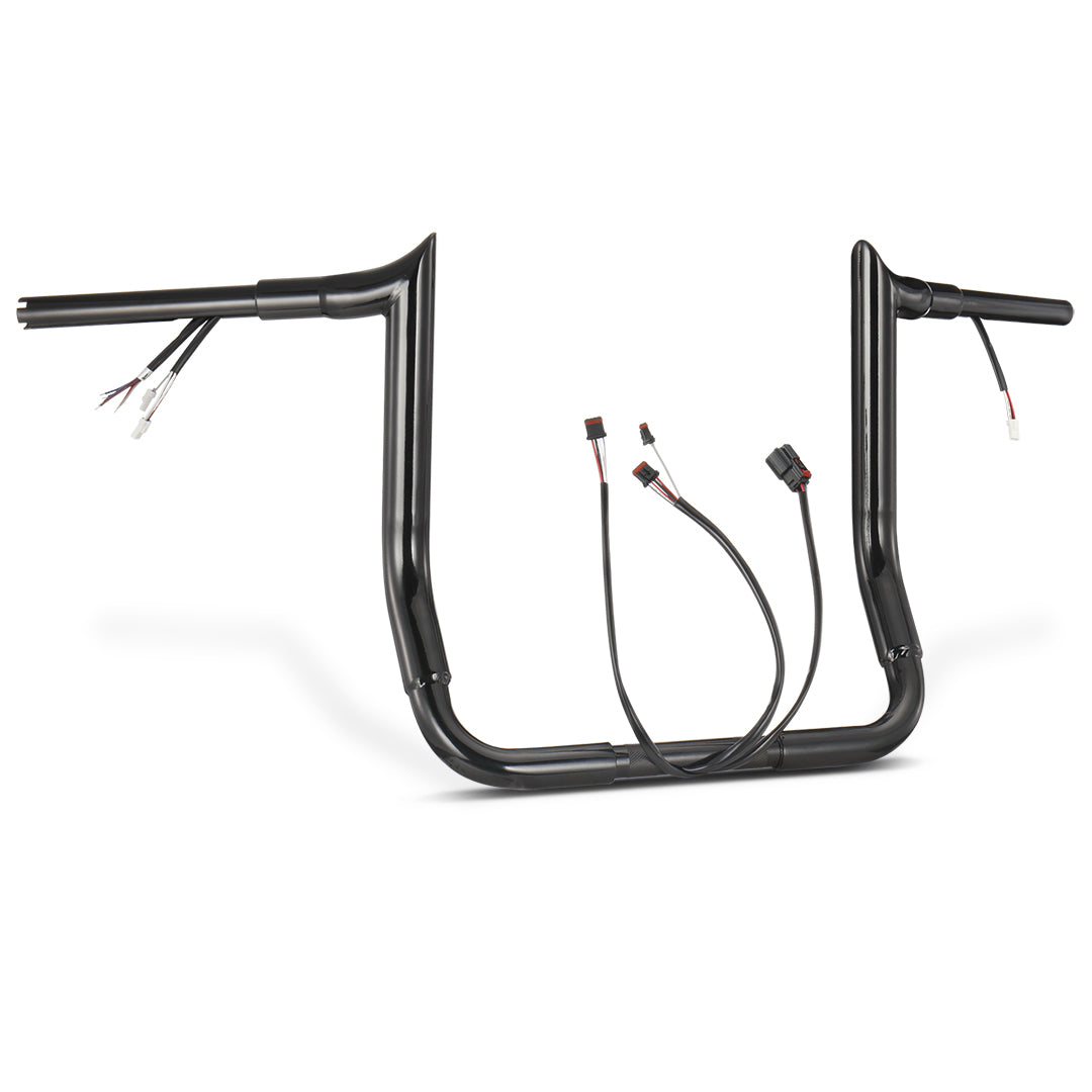 For Harley Touring 2014-2015 Prewired Handlebars 1.5 Inch Fat Ape Hangers
