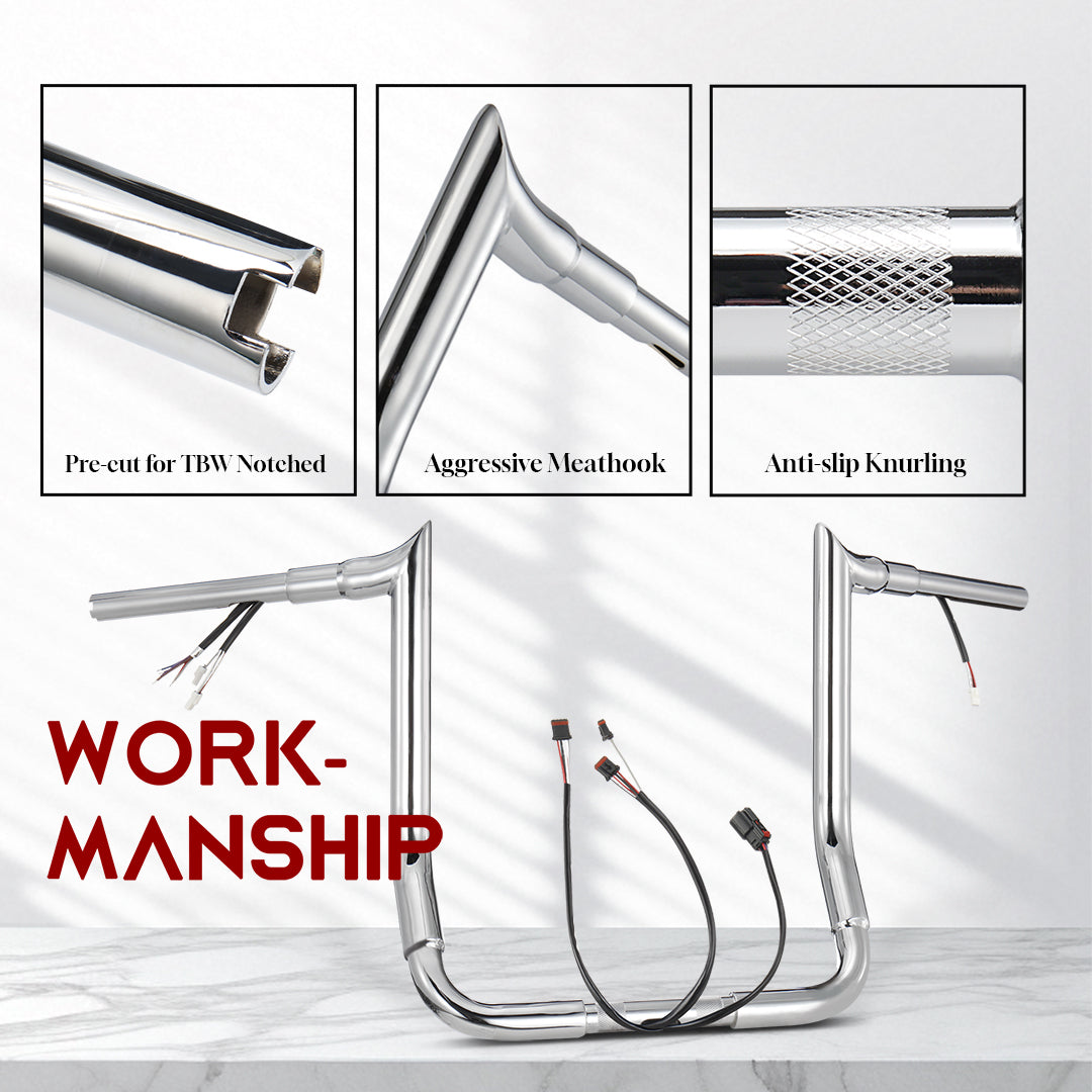For Harley Touring 2014-2015 Prewired Handlebars with ABS Models