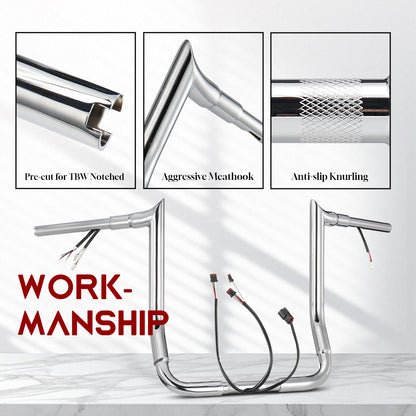 For Harley Touring 2014-2015 Prewired Handlebars with ABS Models