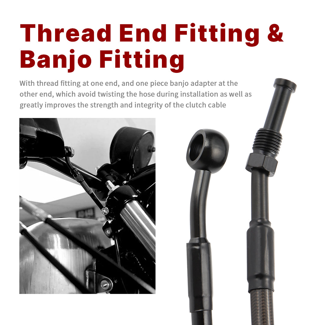 For Harley Touring 2014-2016 Hydraulic Clutch Cable Extension Line with 14/16 Inch Handlebars