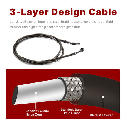 For Harley Touring 2014-2016 Hydraulic Clutch Cable Extension Line with 14/16 Inch Handlebars
