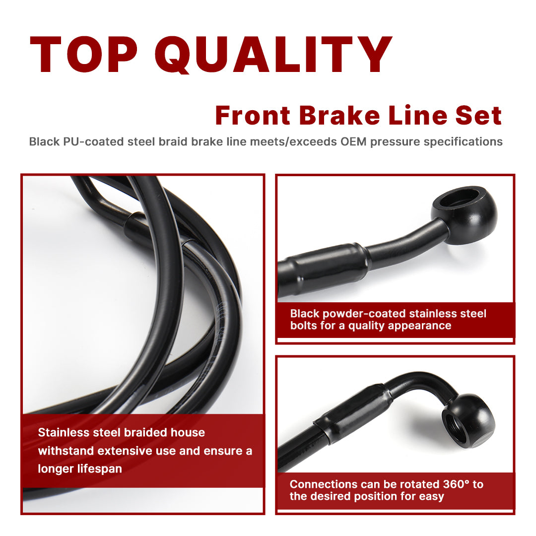 For Harley Touring 2014-2023 Front Extension Brake Line Kit without ABS