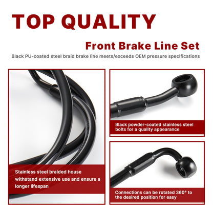 For Harley Touring 2014-2023 Front Extension Brake Line Kit without ABS