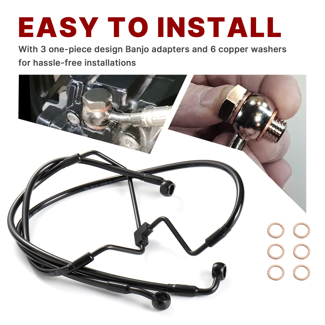 For Harley Touring 2014-2023 Front Extension Brake Line Kit without ABS