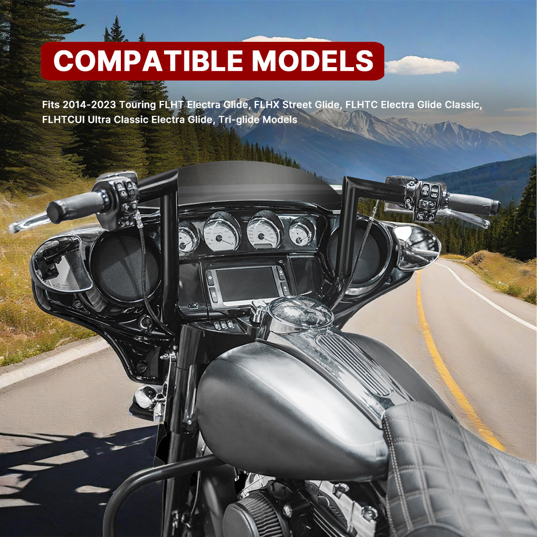 For Harley Touring 2014-2023 Prewired Handlebars with CAN-Bus Wire and Pull-wire